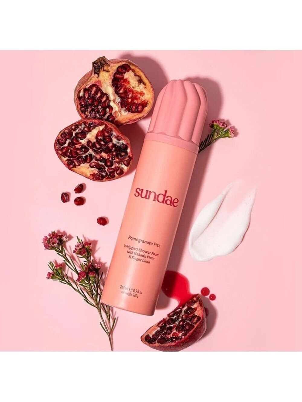 Sundae POMEGRANATE FIZZ Foaming Body Wash | NEW | Whipped Shower Foam